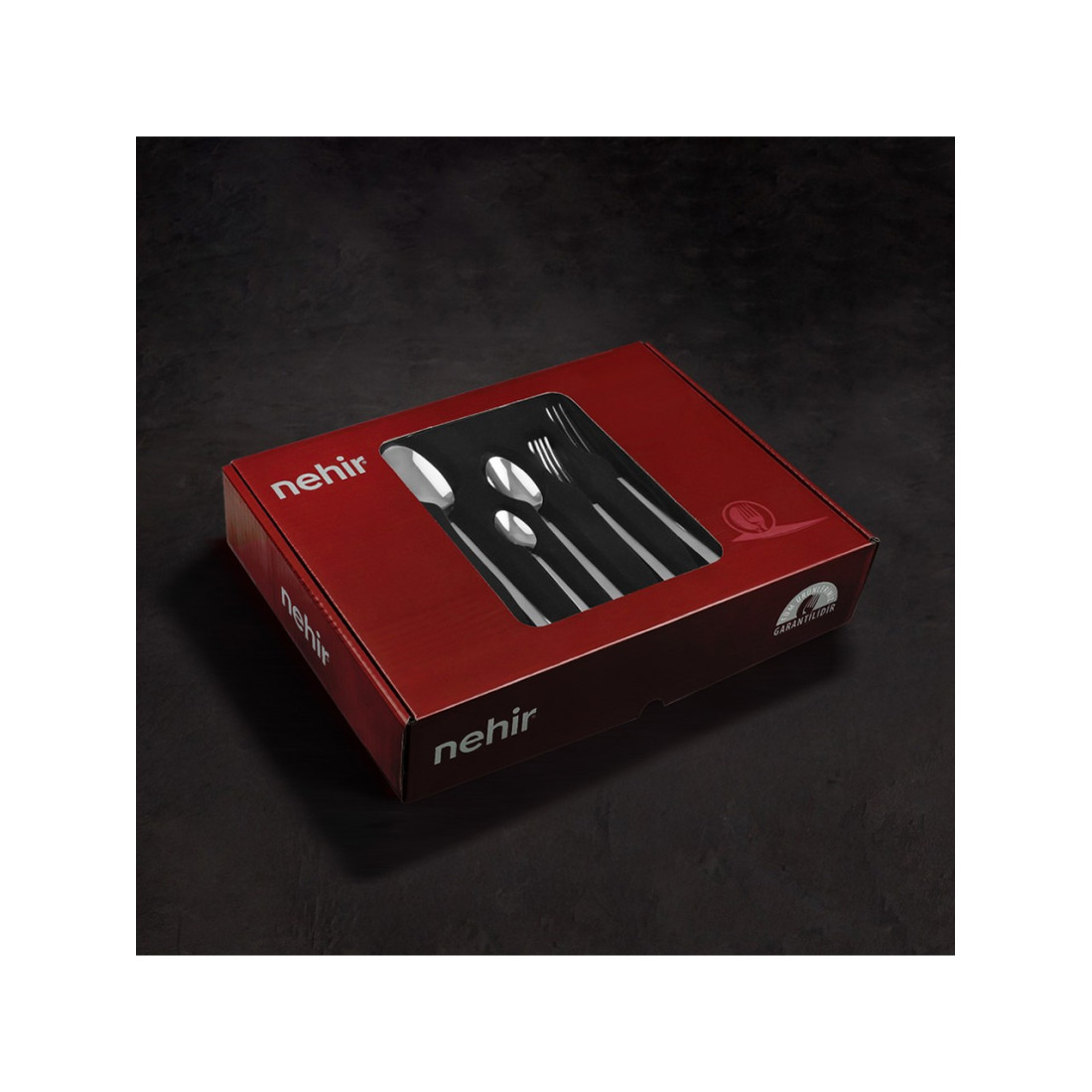 Nehir Sahra Sade 6 Kişilik 36 Parça Kutulu Çatal Kaşık Bıçak Takımı
