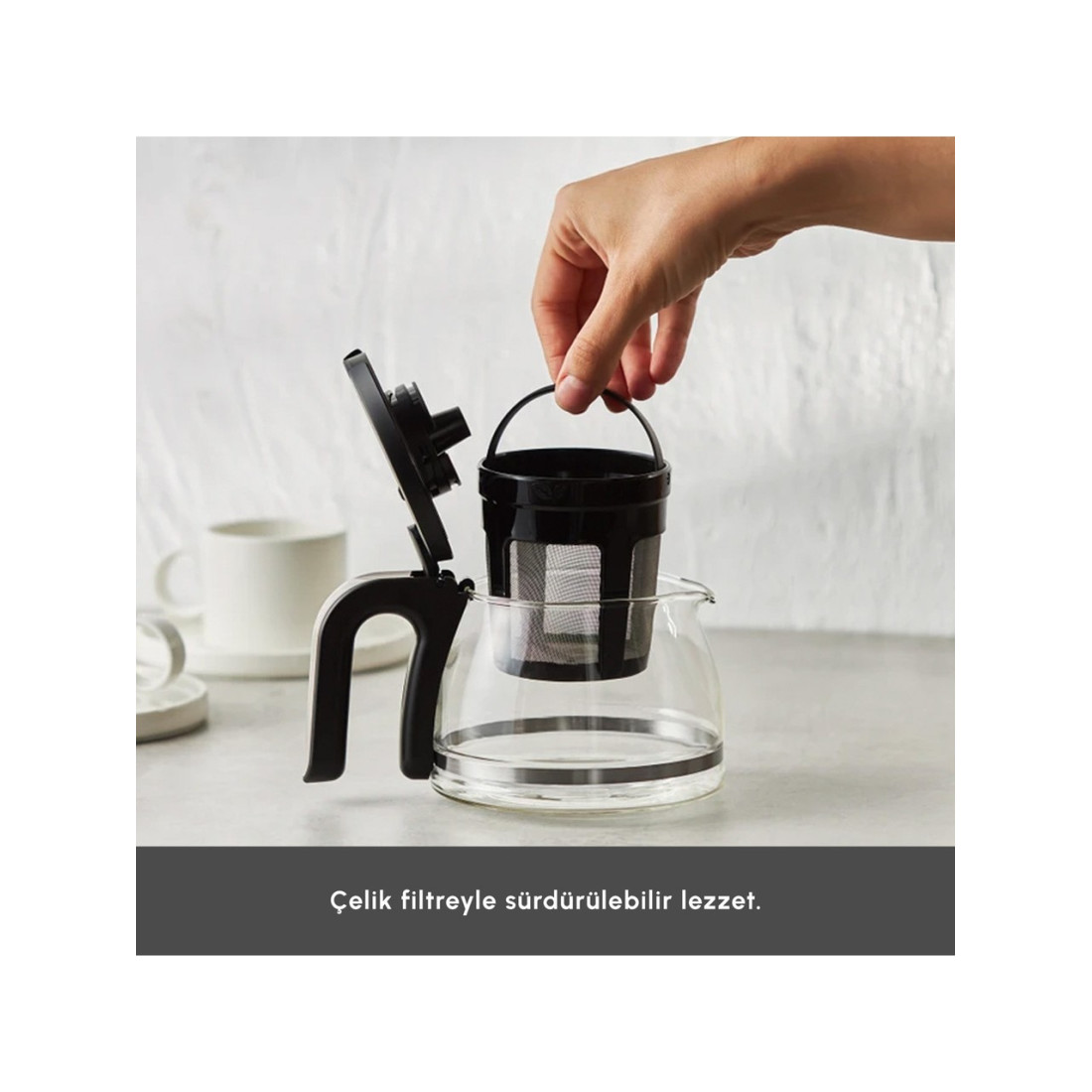 Karaca Just Coffee Aroma 2 In 1 Filtre Kahve ve Çay Demleme Makinesi Bej