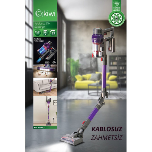 Kiwi KVC-4040BLF Katlanabilir Şarjlı Bldc Motor Dik Süpürge