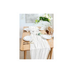 Kitchen Vogue Bohem Dekoratif Runner Masa Örtüsü (90x180) - Beyaz