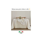 Kitchen Vogue Bohem Dekoratif Runner Masa Örtüsü (90x180) - Beyaz