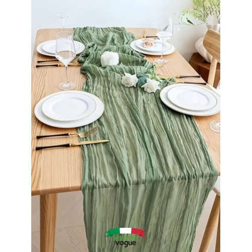 Kitchen Vogue Bohem Dekoratif Runner Masa Örtüsü (90x180) - Yeşil