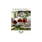 Kitchen Vogue Bohem Dekoratif Runner Masa Örtüsü (90x180) - Yeşil