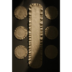 YUNUSOĞLU HOME Fırfırlı Runner ve Supla Takımı - Masa Örtüsü Takımı 7 Parça 145X40