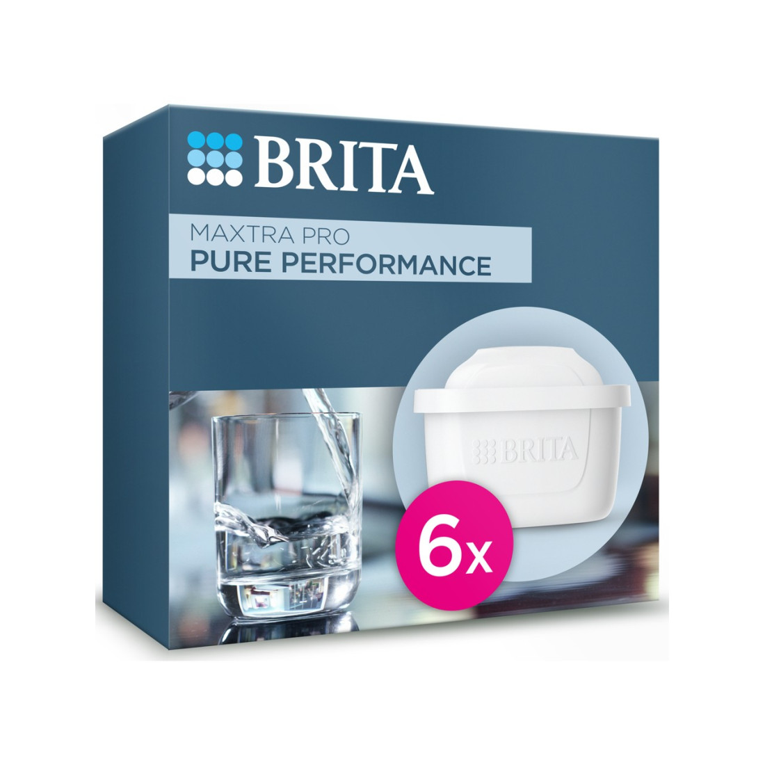 BRITA MAXTRA PRO Pure Performance Yedek Su Arıtma Filtresi, 6’lı