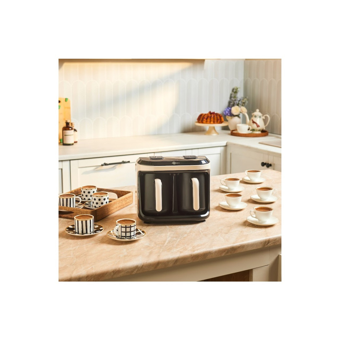 Karaca Hatır Hüp Düet Aromalı, Közde ve Türk Kahve Makinesi 10 Fincan Kapasiteli Bol Köpüklü Krem