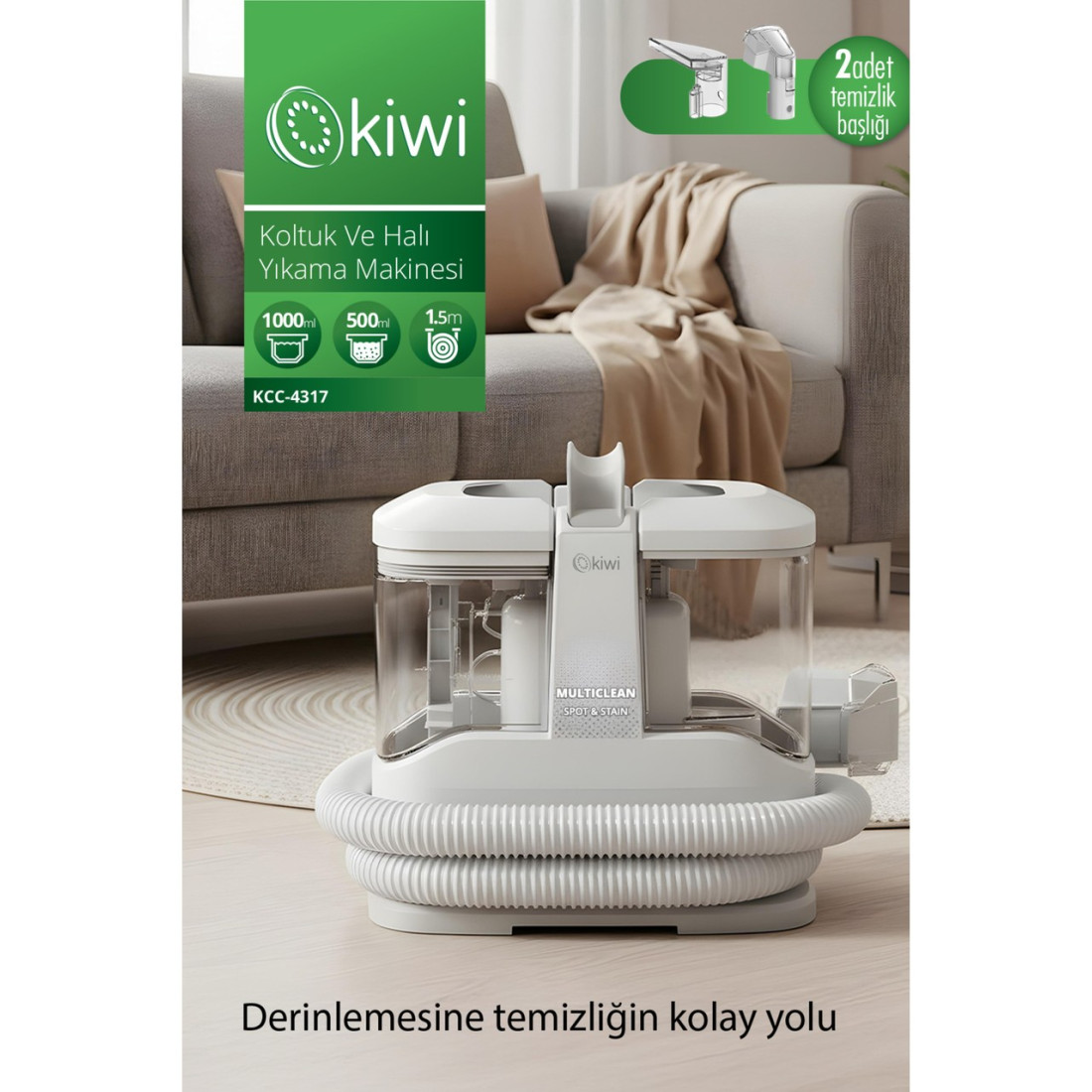 Kiwi KCC-4317 Koltuk ve Halı Yıkama Makinesi