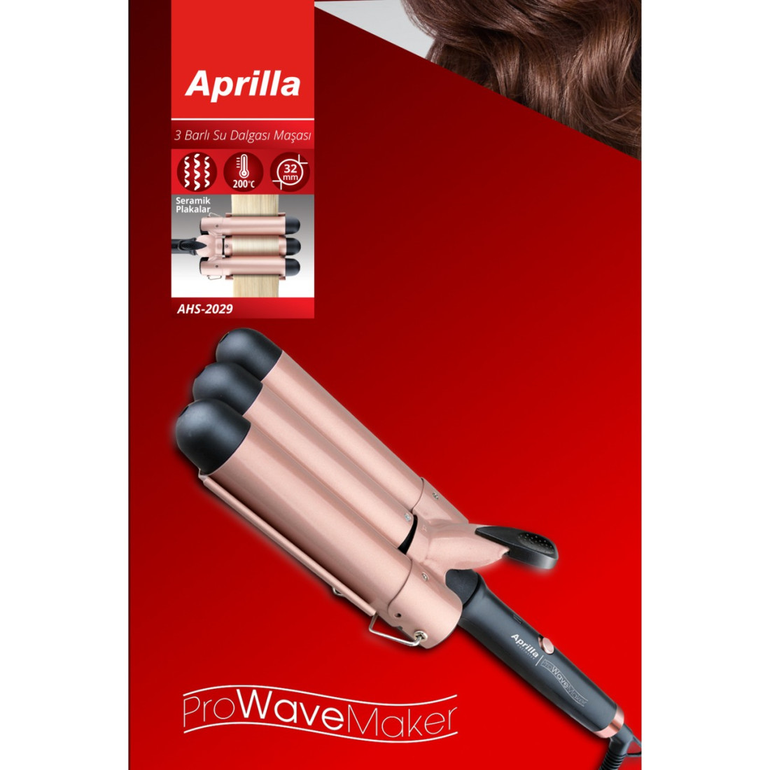 Aprilla Hızlı 3'lü Su Dalgası (WAG) Maşası 32mm