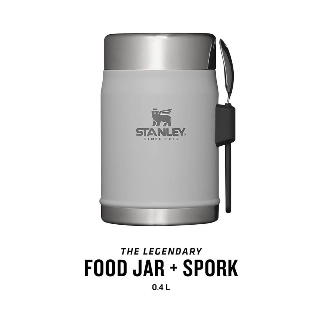 Stanley The Legendary Food Jar + Spork 0.4L Ash 2.0 10-09382-111