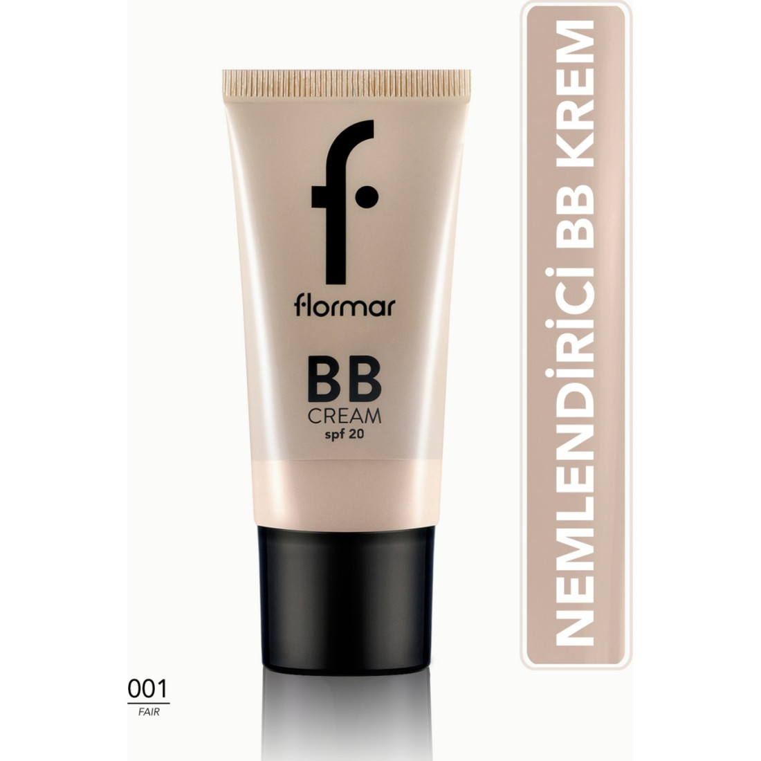 Flormar Hafif Yapılı & Yarı Parlak Bitişli SPF20 Nemlendirici BB Krem (001 Fair) 8690604535385