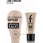 Flormar Hafif Yapılı & Yarı Parlak Bitişli SPF20 Nemlendirici BB Krem (001 Fair) 8690604535385