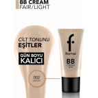 Flormar Hafif Yapılı & Yarı Parlak Bitişli SPF20 Nemlendirici BB Krem (002 Fair/Light) 8690604535392