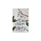 Waldern 20li Karışık Desenli Yılbaşı Süsü Gümüş Cici Top