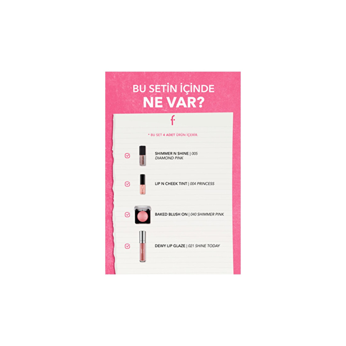 Flormar Suger Plum Fairy 4'lü Makyaj Seti