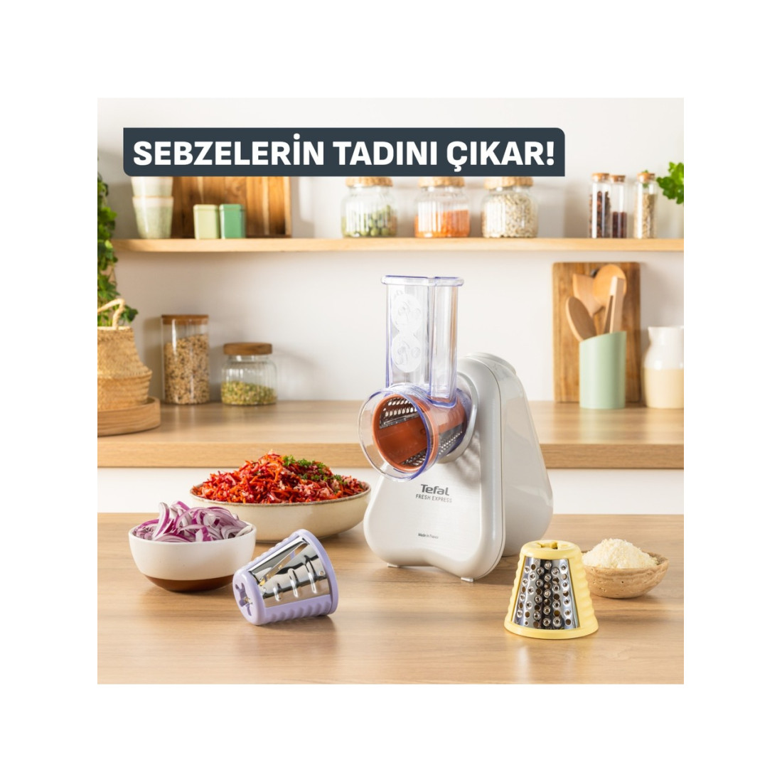Tefal Fresh Express 150 Watt 3 Fonksiyonlu Doğrayıcı Rondo