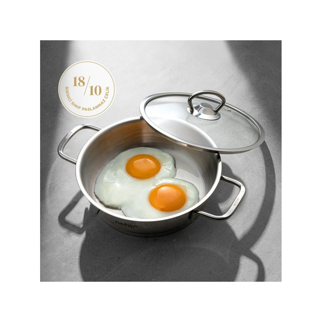 Nehir Silver 6 Parça Paslanmaz Çelik Sahan Seti (16-18-20 cm)