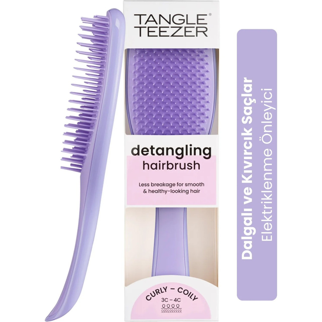 Tangle Teezer The Ultimate Detangler Wet Naturally Curly Eletriklenme Önleyici Saç Fırçası-Tarak (Dalgalı Saçlar)