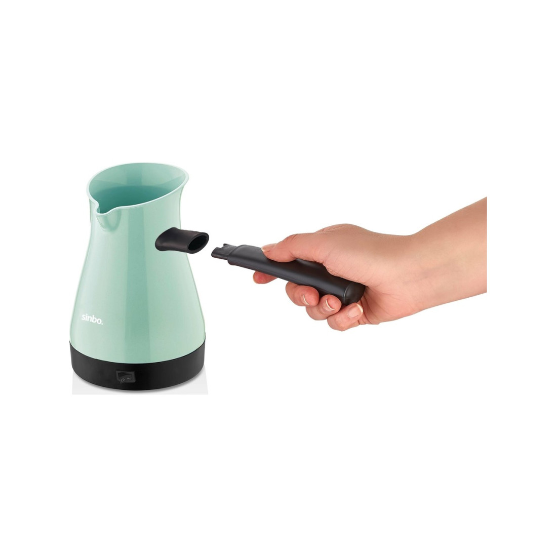 Sinbo SCM-2955 400 ml Kapasite Elektrikli Cezve Turkuaz Renk ve Pratik Özellikler