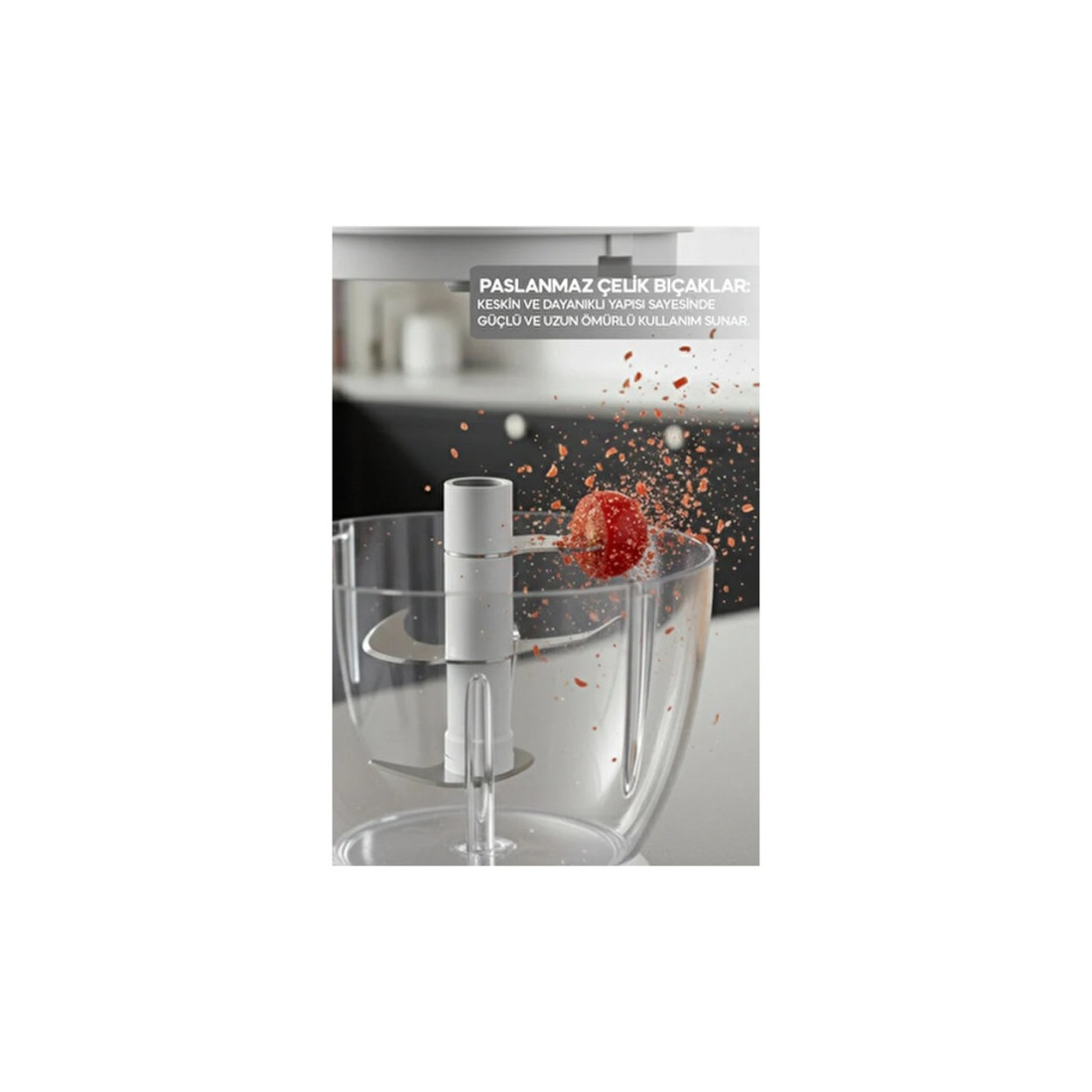 Sinbo SHB-7503 Paslanmaz Çelik Bıçaklı Şarjlı Kablosuz Rondo 450 ml Beyaz Plastik Hazneli