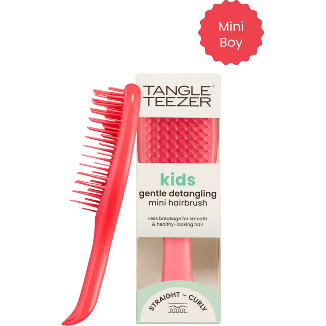 Tangle Teezer The Ultimate Detangler Pink Punch Mini Boy Düğüm açıcı Saç Fırçası-Tarak (Düz ve Kıvırcık Saçlar)