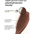 Tangle Teezer Ultimate Detangler Saç Fırçası-Tarak Düz ve Kıvırcık Saçlar için Chrome Choc Bronze Renk