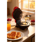 Kiwi KSM-2401W Mini Waffle Makinesi 350W Kalp Yüzey Şekilleri Yapışmaz Plaka Özelliği ile