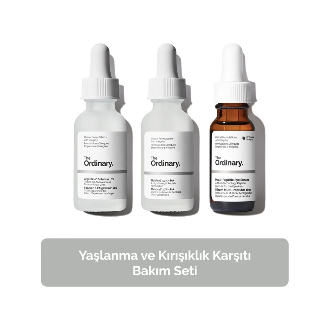 The Ordinary Yaşlanma ve Kırışıklık Karşıtı Bakım Seti - Serum 30ML + Serum 30ML + Göz Serumu 15ML