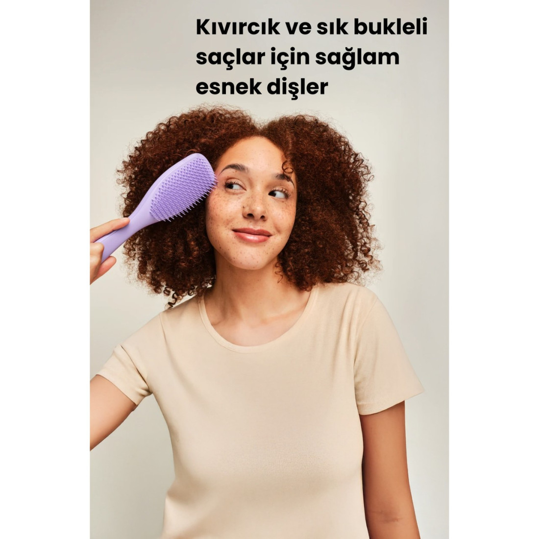 Tangle Teezer The Ultimate Detangler Wet Naturally Curly Eletriklenme Önleyici Saç Fırçası-Tarak (Dalgalı Saçlar)