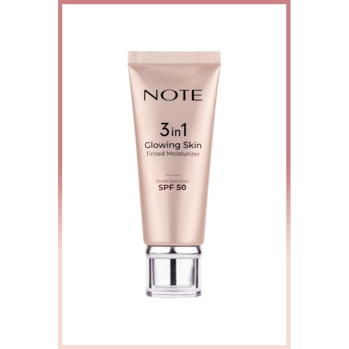 Note Cosmetics 3 in 1 Glowing Skin Tinted Moisturizer 50 SPF Işıltılı Aydınlatıcı Krem
