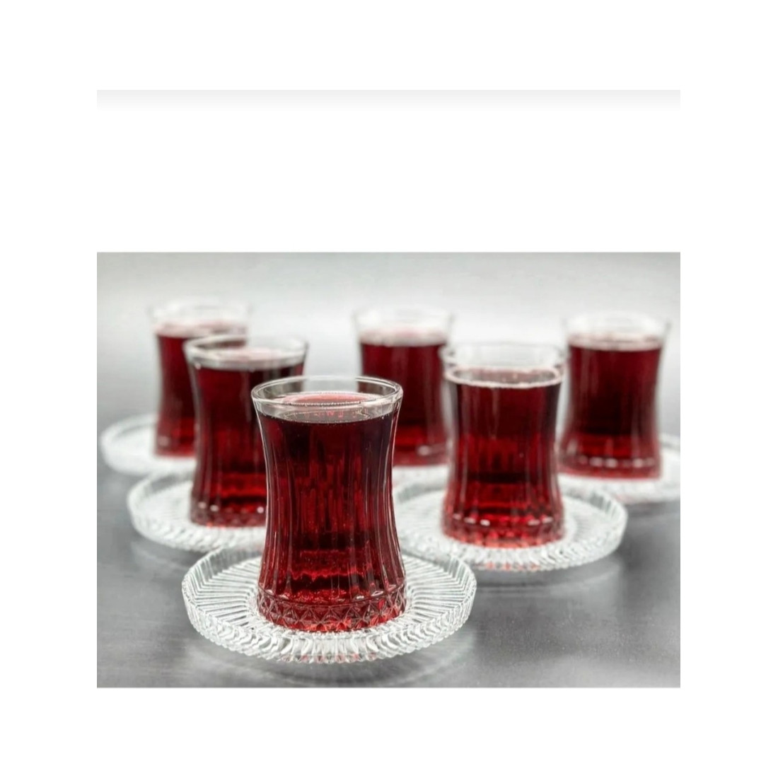 Paşabahçe Elysia Çay Bardağı ve Riva Çay Tabağı Seti 12 Parça