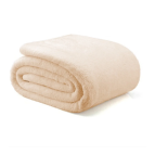 Mulberry Wellsoft Battaniye Televizyon Battaniyesi Peluş Polar Battaniye Tek Kişilik 170*230 Krem