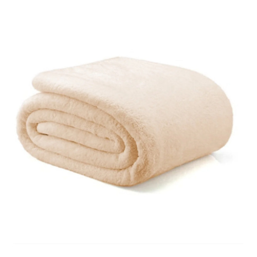 Mulberry Wellsoft Battaniye Televizyon Battaniyesi Peluş Polar Battaniye Tek Kişilik 170*230 Krem