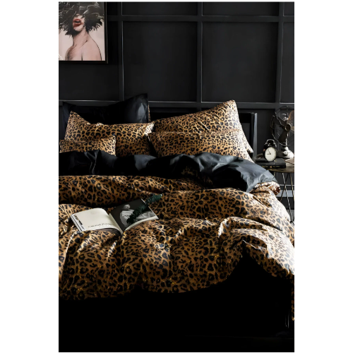 İQON Lastikli Çarşaflı Nevresim Takımı Çift Kişilik Black Pantera