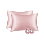 İpek Saten Yastık Kılıfı 2 Adet 50x70cm 2 Adet Saten Tokalı