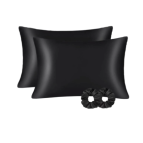 siyah saten yastık kılıf 2 li