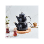 Karaca Kristal Siyah Emaye Midi Çaydanlık Takımı