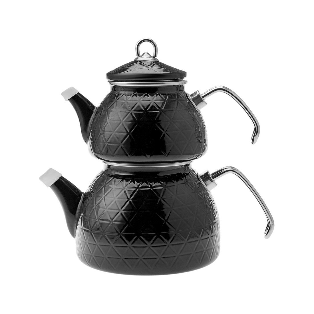 Karaca Kristal Siyah Emaye Midi Çaydanlık Takımı