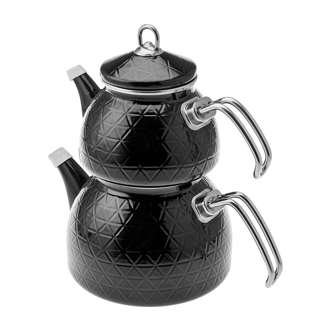 Karaca Kristal Siyah Emaye Midi Çaydanlık Takımı