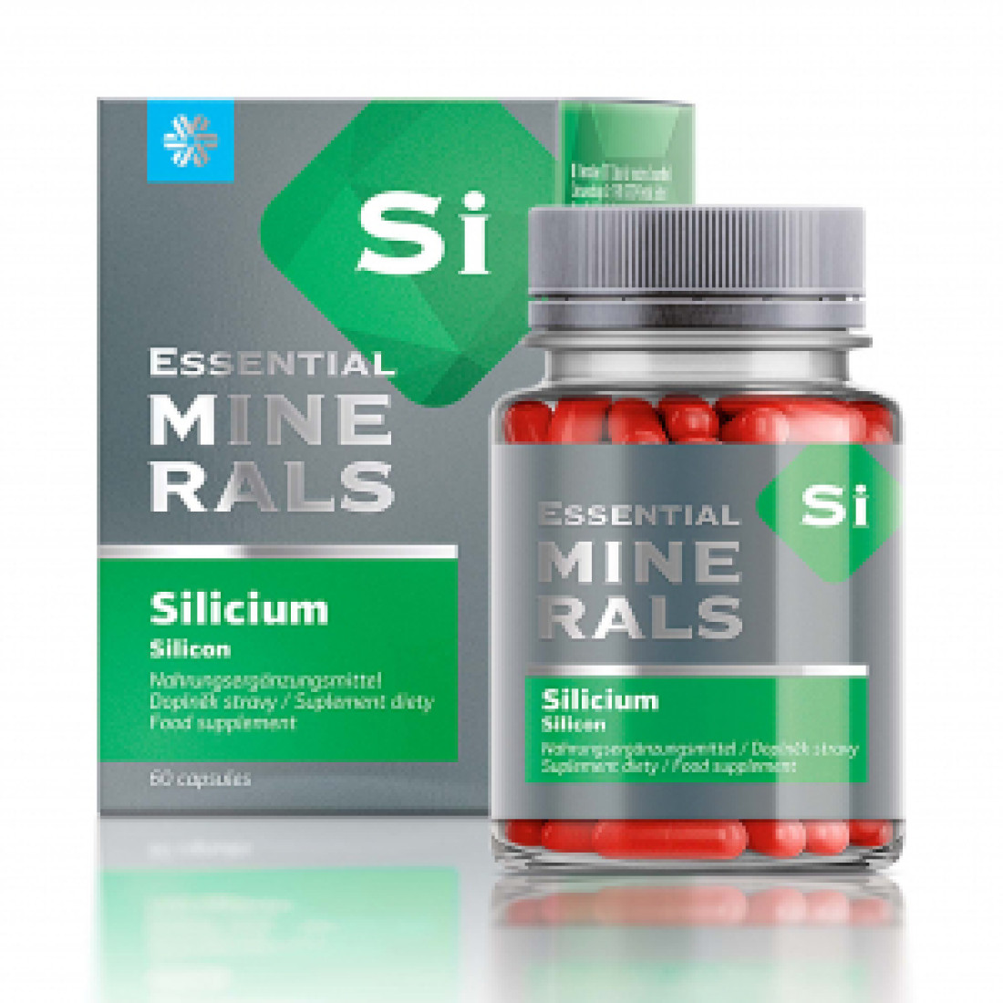TEG Essential Minerals. Silicium (Silicon), 60 kapsül