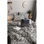 İQON Lastikli Çarşaflı Nevresim Takımı Çift Kişilik Leopar Premium Cotton 64s