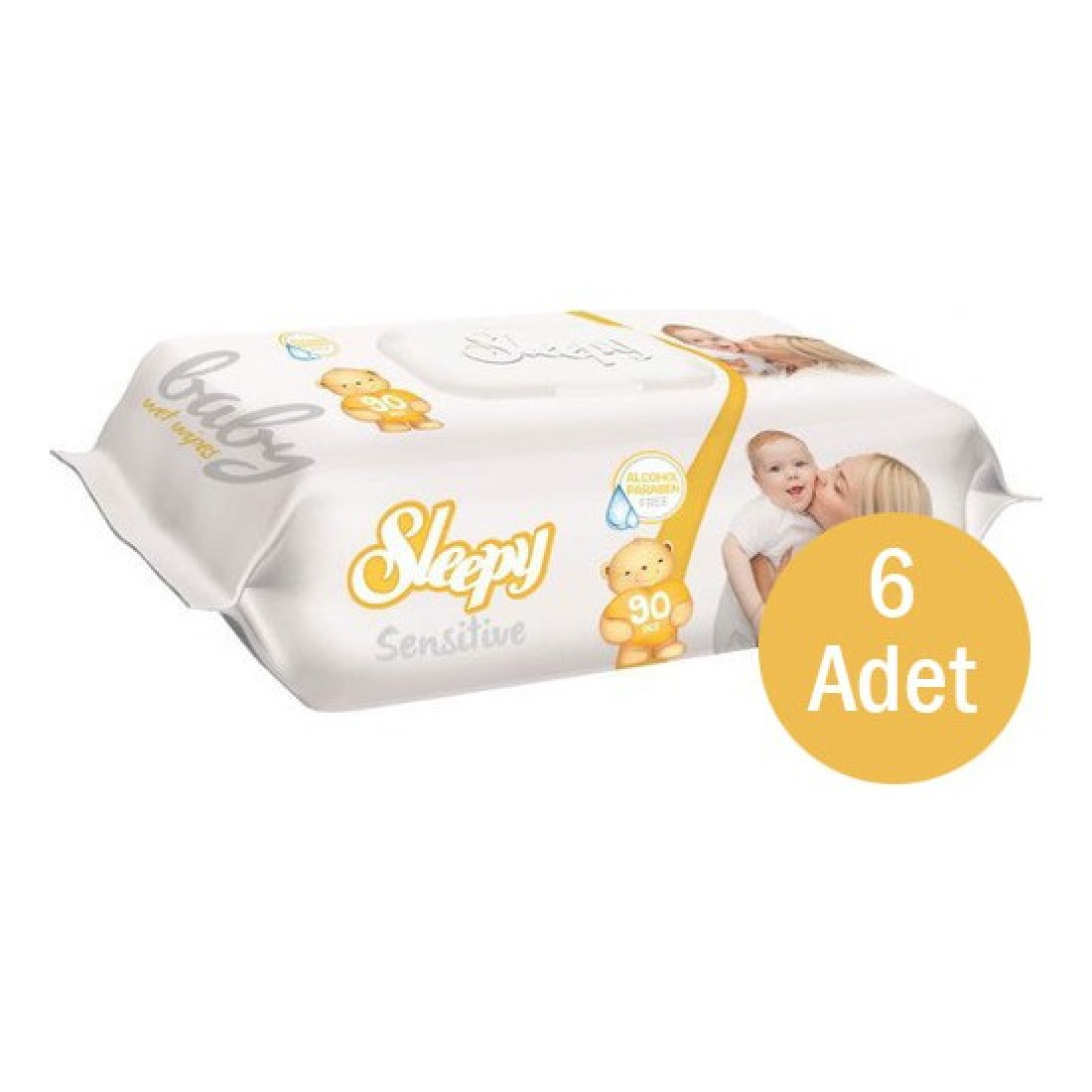 Sleepy Sensitive Islak Mendil 90 Lı 6 Paket (Toplam 540 Yaprak)