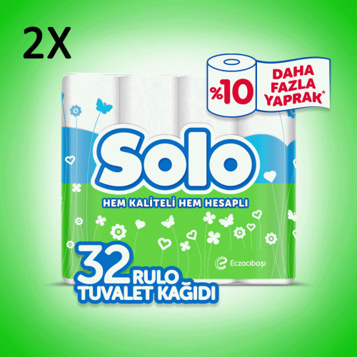 Solo Tuvalet Kağıdı 32' Li X 2 Adet