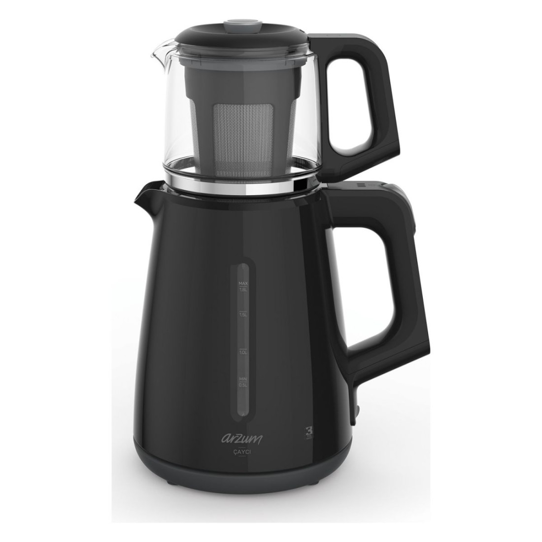 Arzum Ar3061 Çaycı 1700 W Cam Demlikli Çay Makinesi