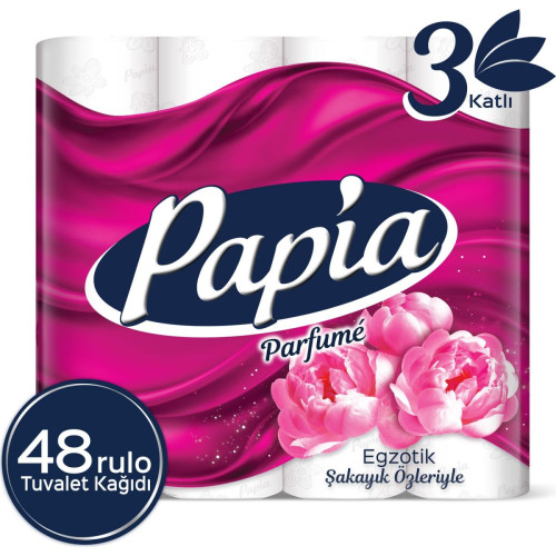 Papia Parfümlü Tuvalet Kağıdı Jumbo Paket 48 Rulo