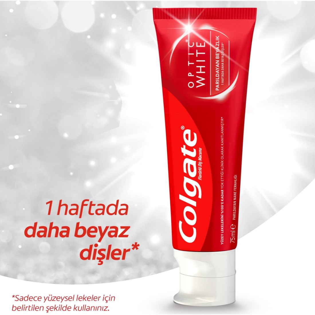 Colgate Optic White Parıldayan Beyazlık Beyazlatıcı Diş Macunu 75 Ml