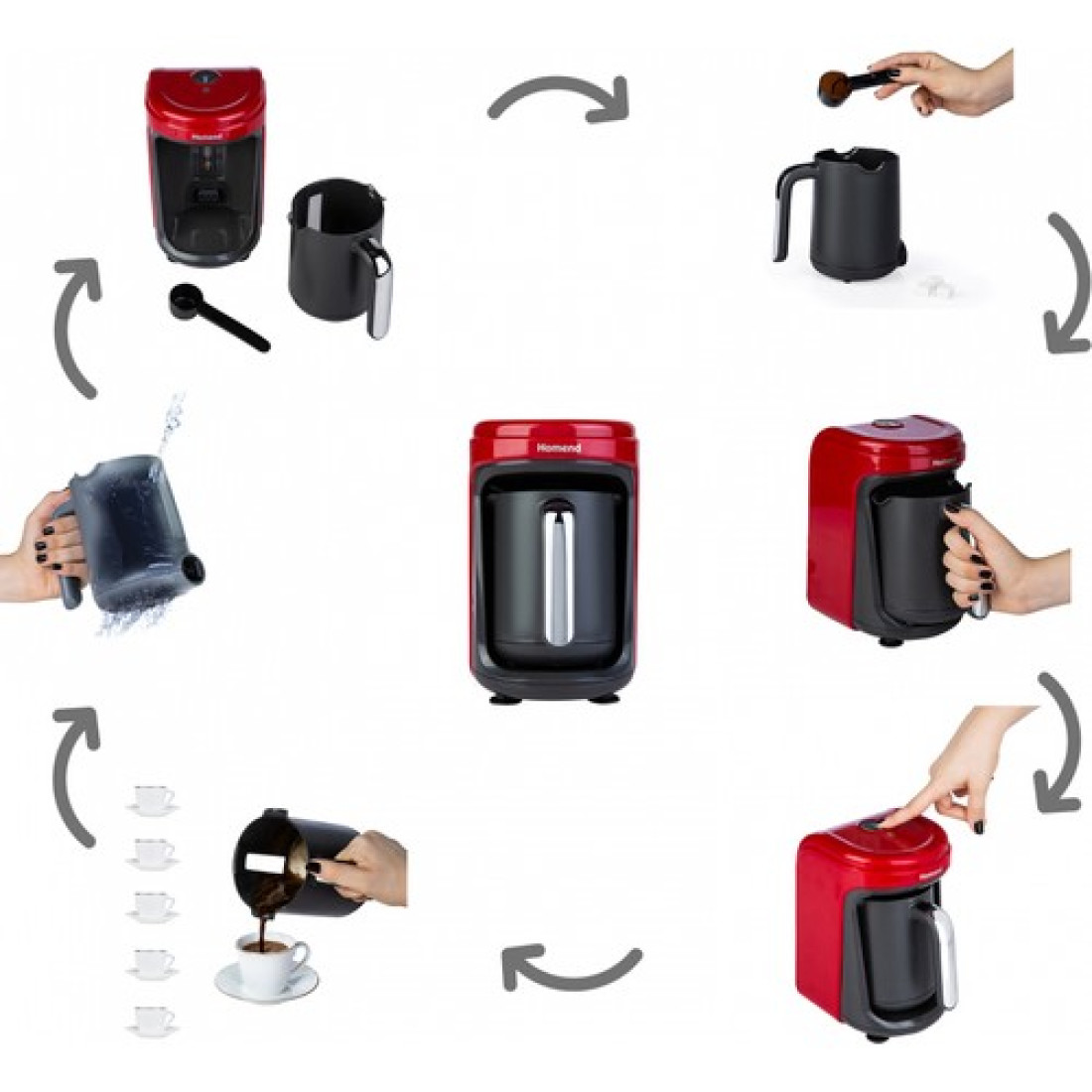 Homend Pottoman 1831H Türk Kahvesi Makinesi