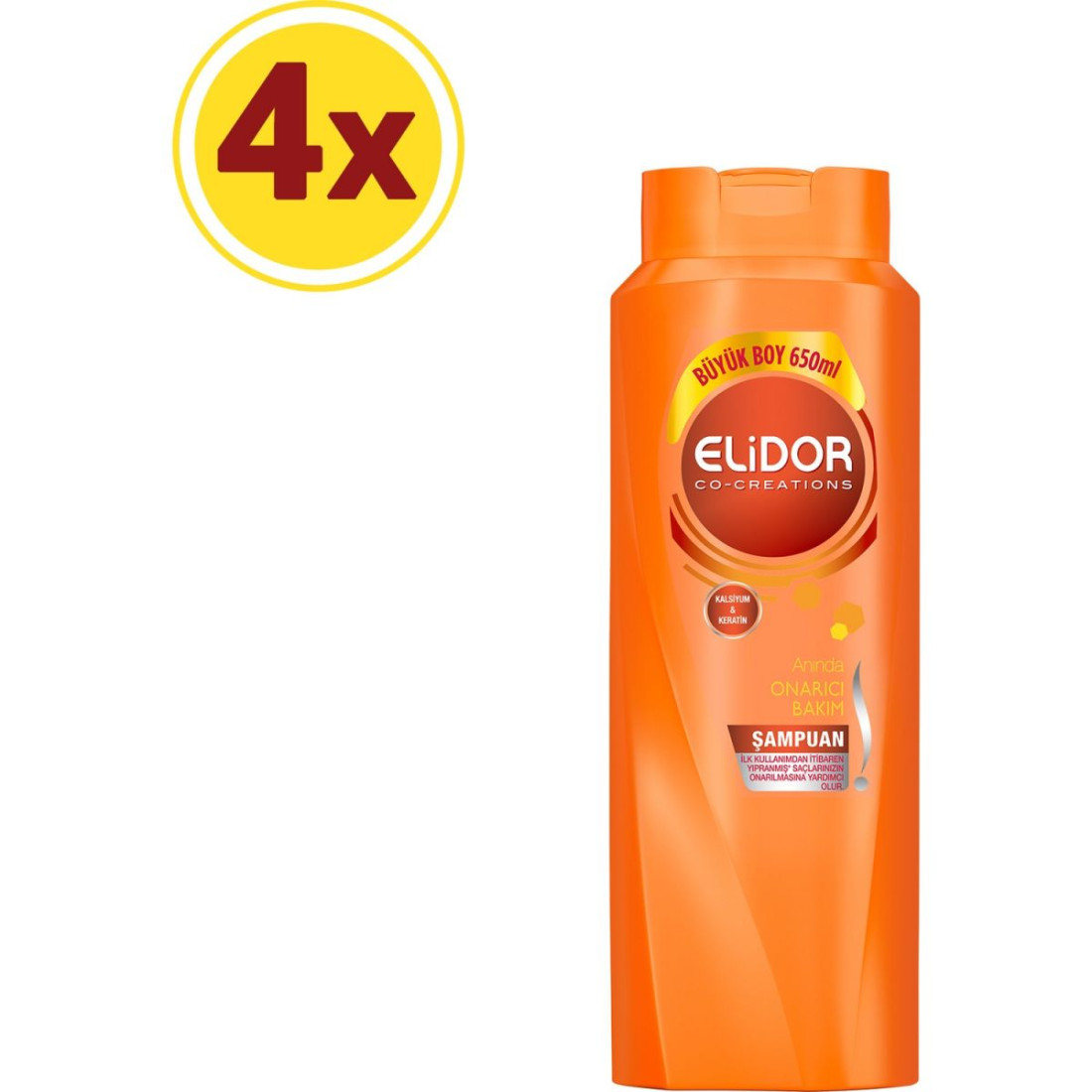Elidor Anında Onarıcı Bakım Saç Bakım Şampuanı 650 Ml 4'Lü Fırsat Paketi