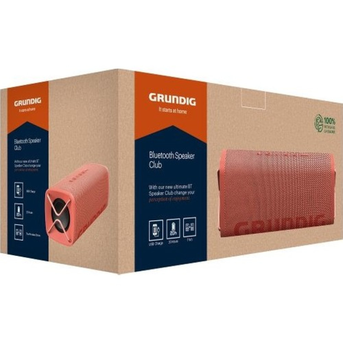 Grundig Solo Bt Hoparlör Kırmızı