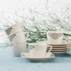 Karaca Nazende 6 Kişilik Kahve Fincan Takımı