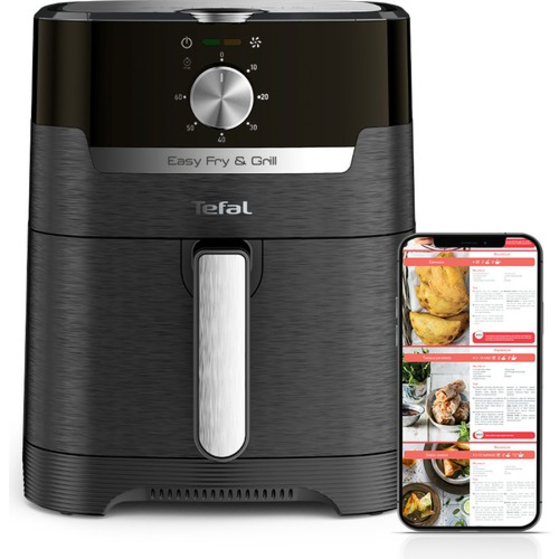 Tefal Ey5018 Easy Fry & Grill Classic Yağsız Fritöz Airfryer, Hava ile Kızartma & Izgara